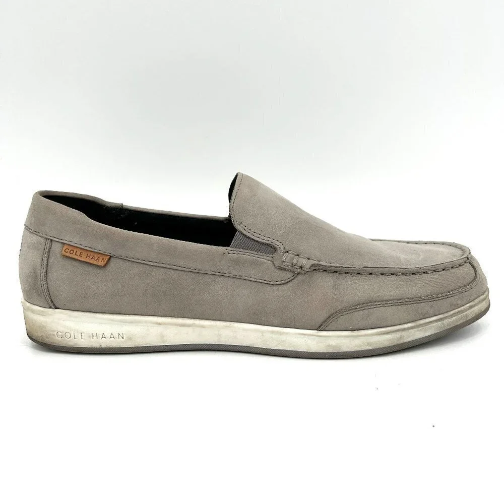 COLE HAAN Men's Gray Suede Slip On Loafer Office Boat Shoes Size 10